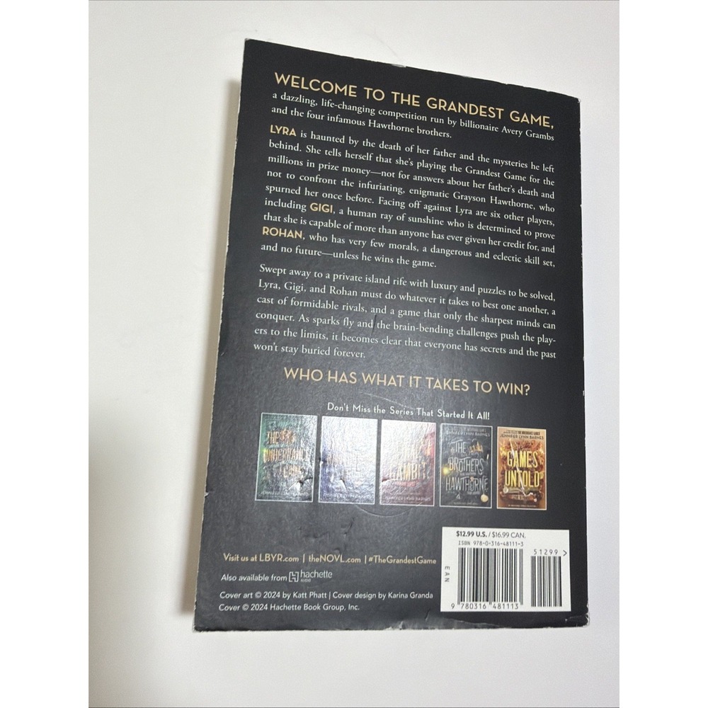 Grandest Game by Jennifer Lynn Barnes (2025, Trade Paperback) - Picture 9 of 9